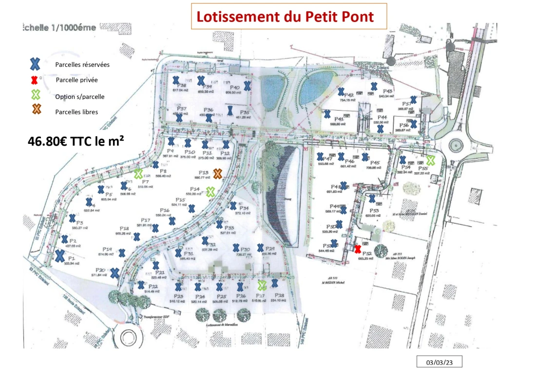 Plan lotissement "Le Petit Pont"