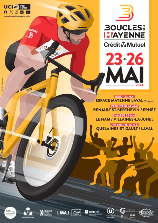 Affiche officielle des Boucles de la Mayenne 2024