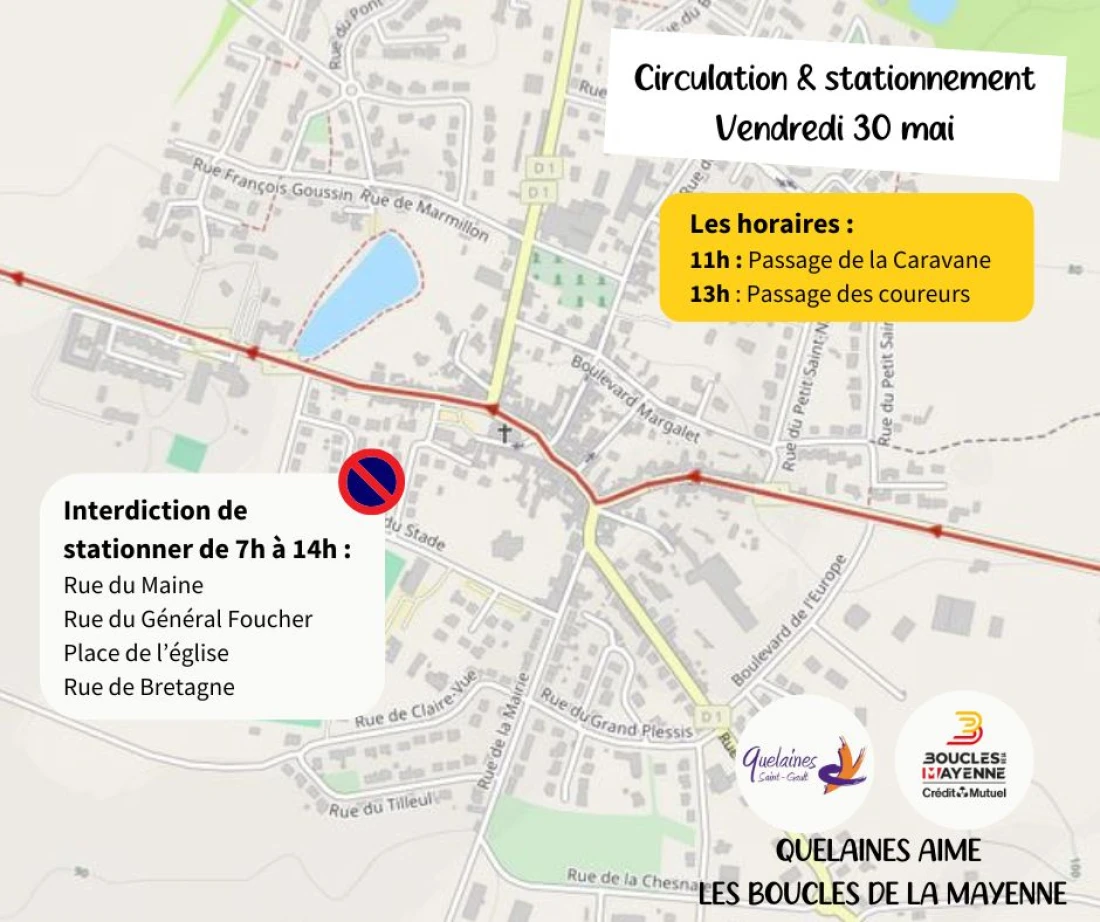 circulation et stationnement quelaines st gault Boucles de la Mayenne