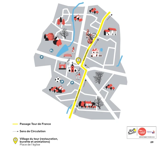 Carte animations tour de france quelaines