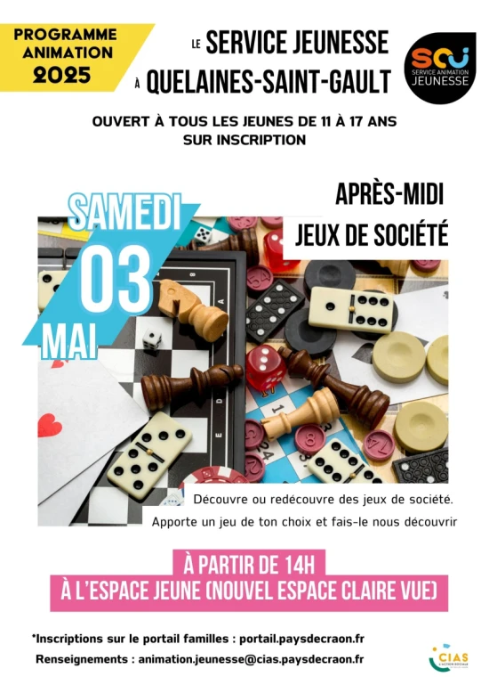Affiche après midi jeux de société