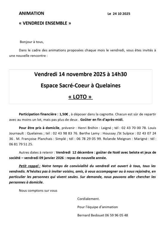 vendredi ensemble quelaines st gault