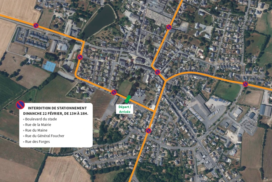 Perturbations dimanche 22 f&eacute;vrier 2026 course des 8 clochers