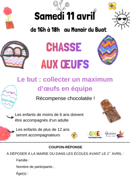 Chasse aux oeufs CME de quelaines saint gault 