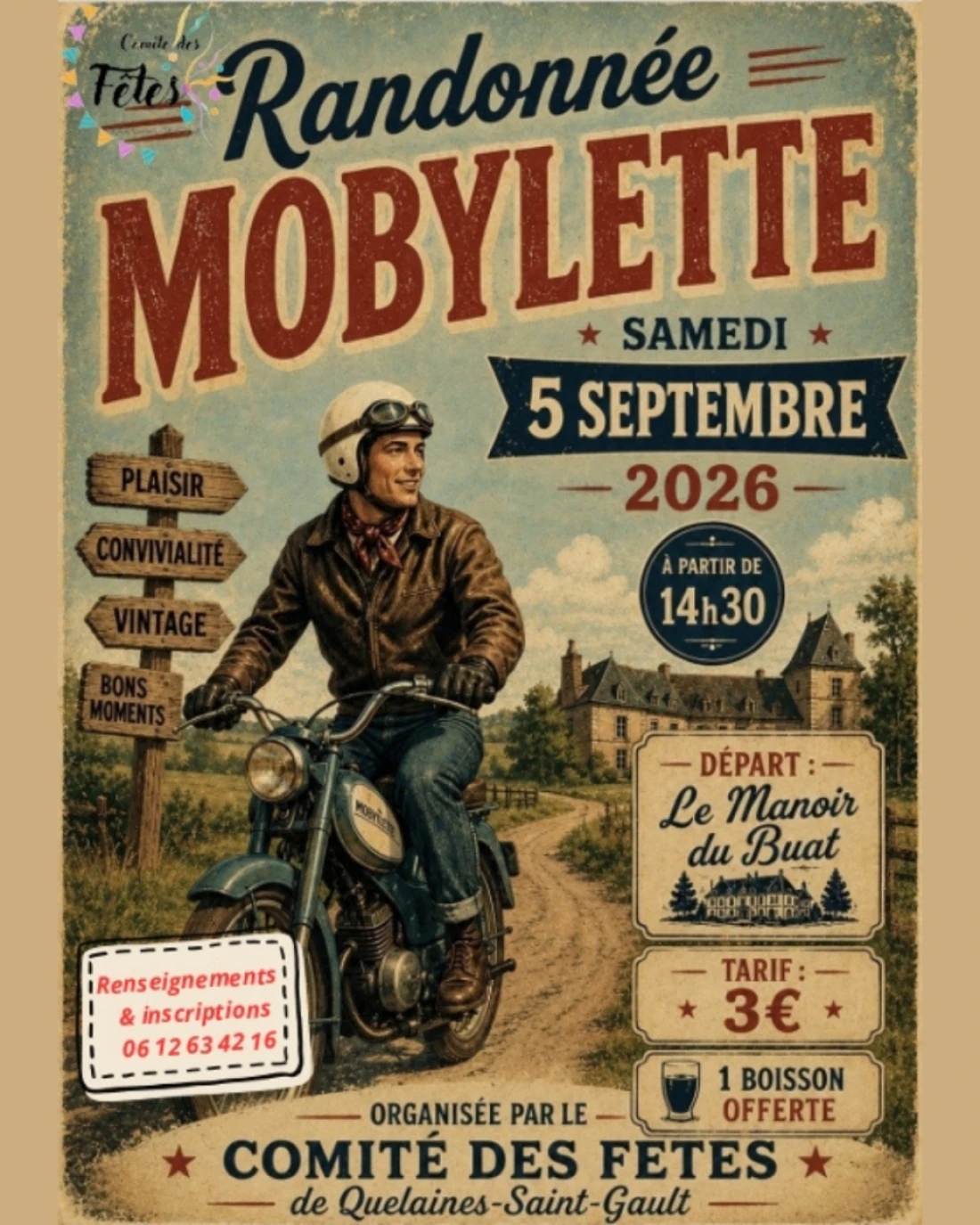 Randonnée mobylette Comité des Fêtes
